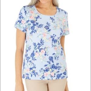 Karen Scott Floral T-Shirt Small